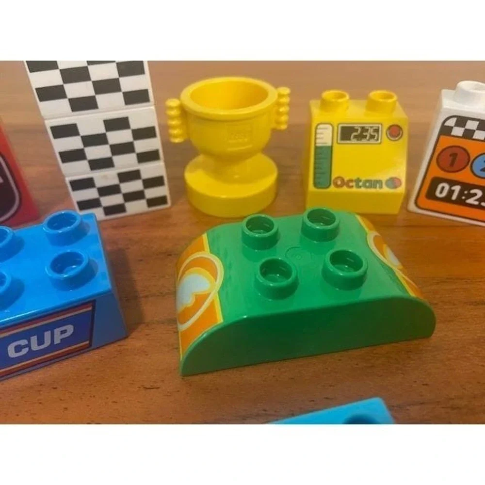 LEGO Duplo Specialty Pieces Lot of 50 Zoo Tiger Piston Cup Octan Racing Trophy